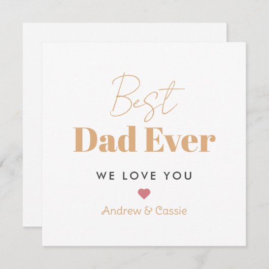 Bester Papa Feiertagskarte (Vorne/Hinten)