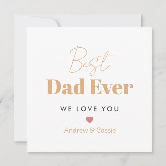 Bester Papa Feiertagskarte (Vorderseite)