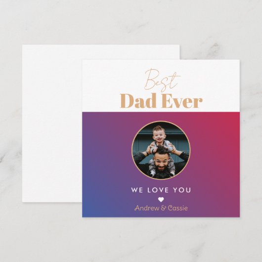 Bester Papa Feiertagskarte (Vorne/Hinten)