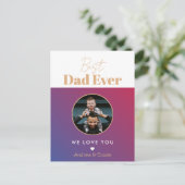 Bester Papa Feiertagspostkarte (Stehend Vorderseite)