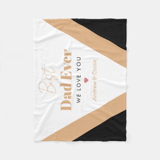 Bester Papa Fleecedecke (Vorderseite)