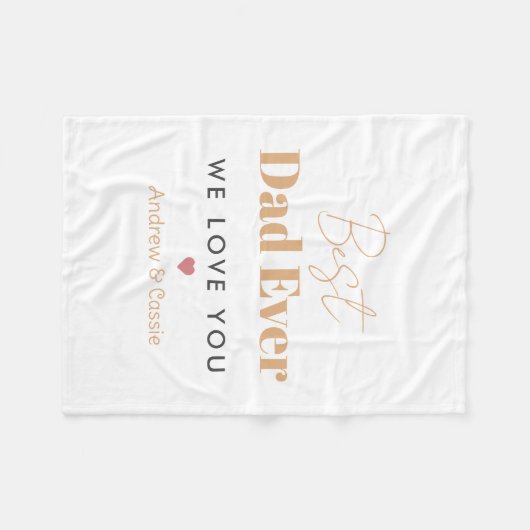 Bester Papa Fleecedecke (Vorderseite (Horizontal))