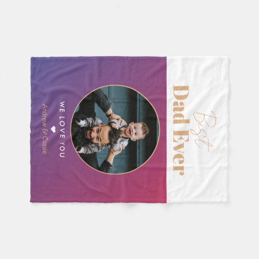 Bester Papa Fleecedecke (Vorderseite (Horizontal))