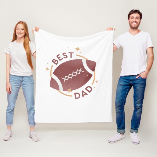 Bester Papa Football Fleecedecke (Beispiel)