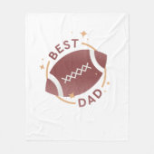 Bester Papa Football Fleecedecke (Vorderseite)