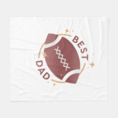 Bester Papa Football Fleecedecke (Vorderseite (Horizontal))