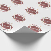 Bester Papa Football  Geschenkpapier (Ecke)