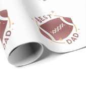 Bester Papa Football  Geschenkpapier (Rolleneckpunkt)