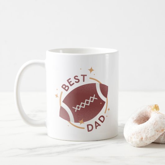 Bester Papa Football  Kaffeetasse (Mit Donut)