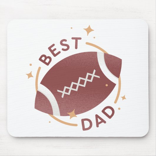 Bester Papa Football  Mousepad (Vorne)