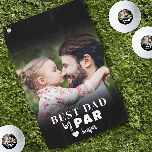 Bester Papa Foto Golfhandtuch
