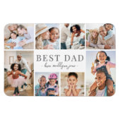 Bester Papa Fotocollage Magnet (Horizontal)
