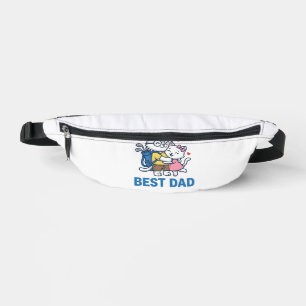 Bester Papa Golf Katze Umarmen Cute Vektor Design_ Bauchtasche