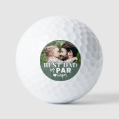 Bester Papa Grün Foto Golfball (Vorderseite)
