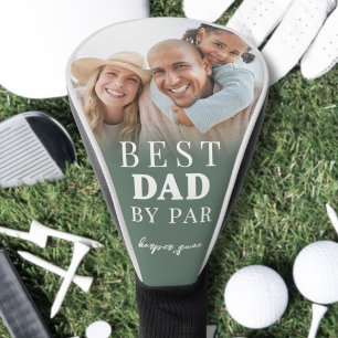 Bester Papa Grünes Foto Vater Golf Headcover