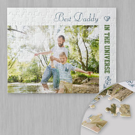 Bester Papa im Universum - Benutzerdefiniertes Fot Puzzle