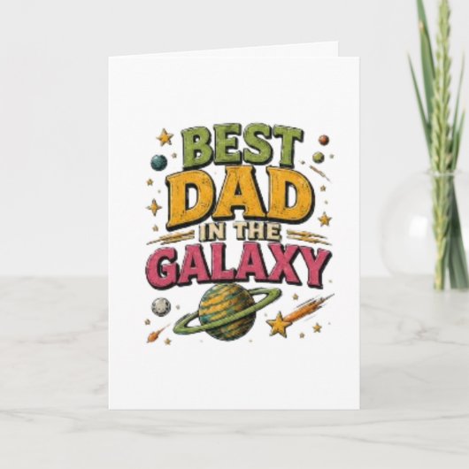 „Bester Papa im Universum“ Karte (Vorderseite)