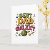 „Bester Papa im Universum“ Karte (Gelbe Blume)