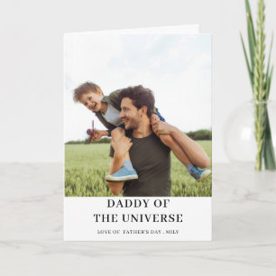Bester Papa im Universum modernes Vatertagsgeschen Karte