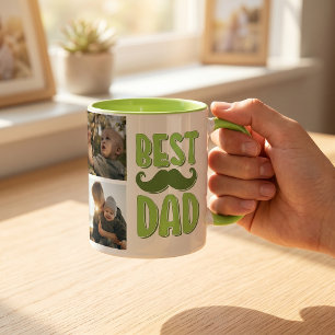 Bester Papa individuelles Foto Vatertagsgeschenk f Tasse
