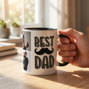 Bester Papa individuelles Foto Vatertagsgeschenk f Tasse