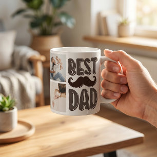 Bester Papa, individuelles Foto-Vatertagsgeschenk Kaffeetasse