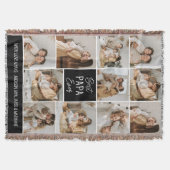 Bester Papa je 11-Foto-Throw-Blanket Decke (Vorderseite)
