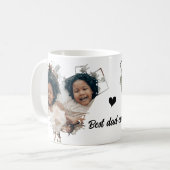 Bester Papa je 2 Fotos Tasse (Vorderseite Links)