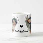 Bester Papa je 2 Fotos Tasse (Mittel)