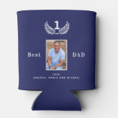 Bester Papa je benutzerdefinierte Foto-Marinebrill Dosenkühler (Rückseite)