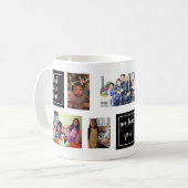 Bester Papa je Collage Personalisiert Schwarz-weiß Kaffeetasse (Vorderseite Links)