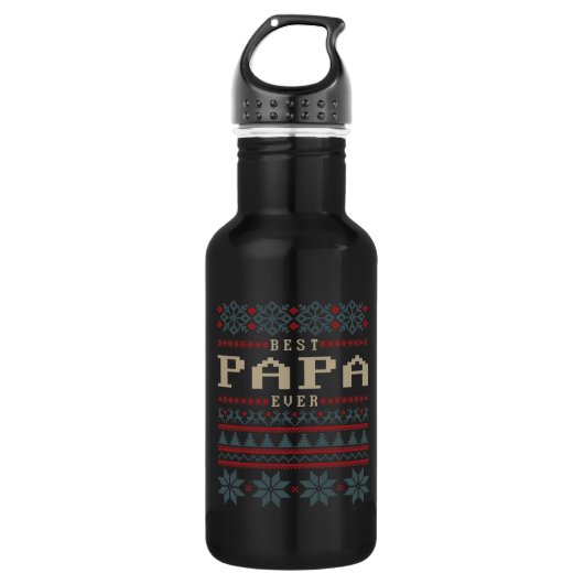 Bester Papa je Edelstahlflasche (Vorderseite)