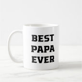 Bester Papa je | Fett Moderner Text und Foto Kaffeetasse (Links)