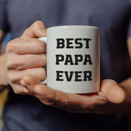Bester Papa je | Fett Moderner Text und Foto Kaffeetasse