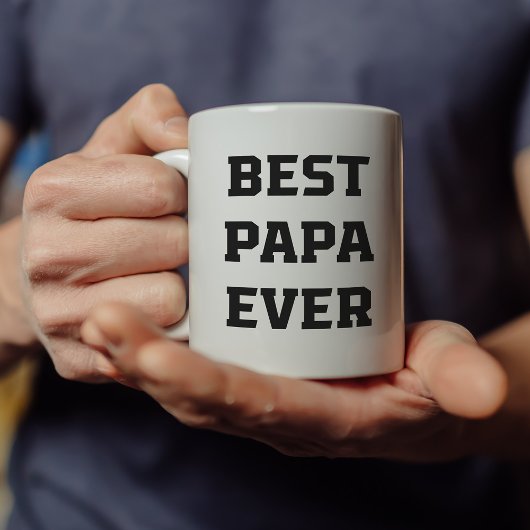 Bester Papa je | Fett Moderner Text und Foto Kaffeetasse