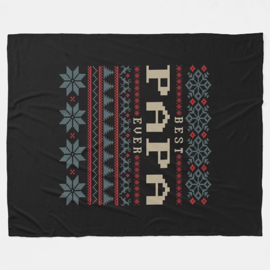 Bester Papa je Fleecedecke (Vorderseite (Horizontal))