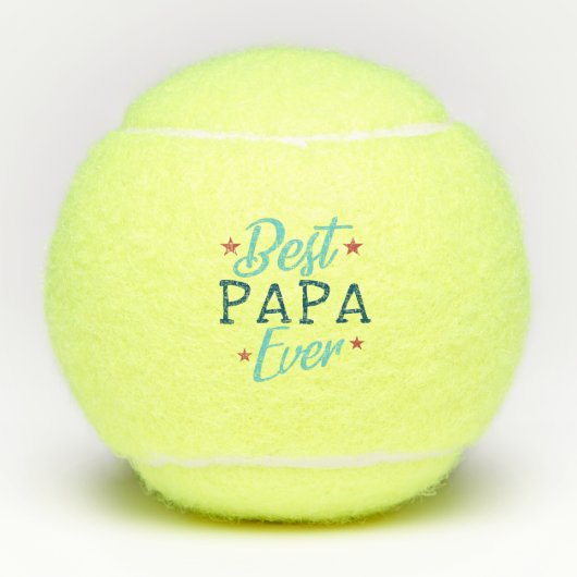 Bester Papa je | Foto in Handschrift Tennisbälle (Vorderseite)