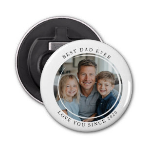 Bester Papa-je-Foto-Magnet Flaschenöffner