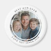 Bester Papa-je-Foto-Magnet Magnet (Vorne)