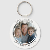 Bester Papa-je-Foto-Magnet Schlüsselanhänger (Vorderseite)