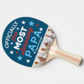 Bester Papa je | FotoCollage mit Handschrift Tischtennis Schläger (Seitenansicht)