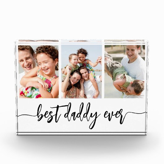 Bester Papa je - Fotomaterial zum Vater Fotoblock (Vorderseite)