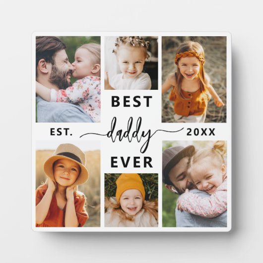 Bester Papa je - Fotomaterial zum Vater Fotoplatte (Vorderseite)