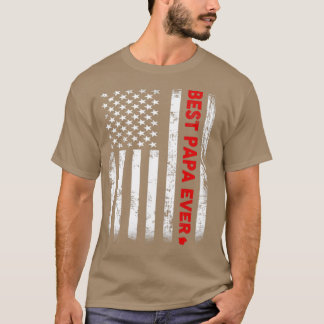 Bester Papa je Geschenk Amerikanischer Fahne lusti T-Shirt