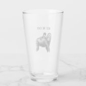 Bester Papa je Gorilla mit Baby Glas (Rückseite)