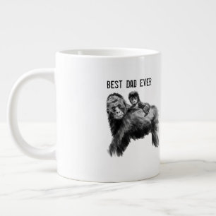 Bester Papa je Gorilla mit Baby Jumbo-Tasse