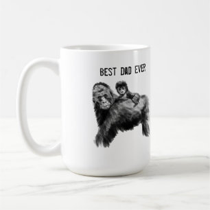 Bester Papa je Gorilla mit Baby Kaffeetasse