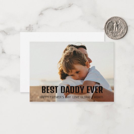 Bester Papa je! Grußkarte Personalisiert Mitteilungskarte (Vorderseite/Rückseite Beispiel)