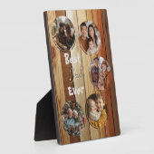 Bester Papa je Holzhintergrund 5 Collage Fotos Fotoplatte (Seite)