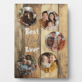 Bester Papa je Holzhintergrund alt Fotoplatte (Vorderseite)